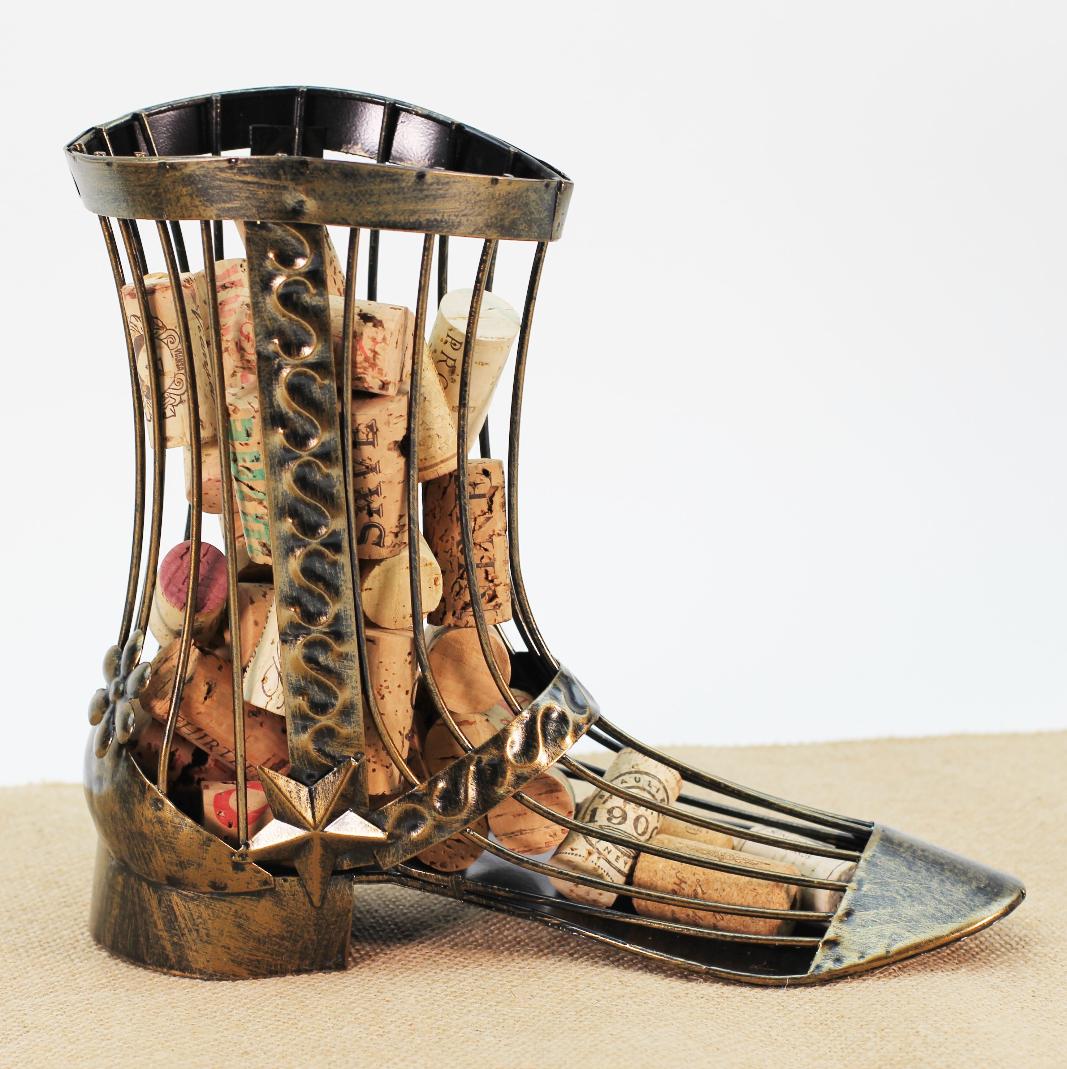 Cowboy boot online wine holder