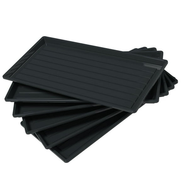 Boot and Shoe Household Utility Tray, Black (Case of 6)