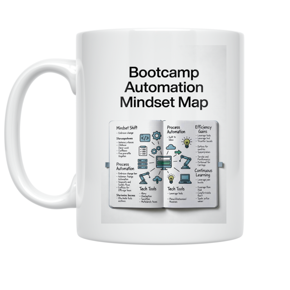 Bootcamp Automation Mindset Map - Tech Enthusiast - 11 oz Ceramic Coffee Mug