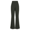 thumbnail image 1 of Bootcut Dress Pants For Women Solid High Waisted Straight Pant Regular Business Casual Work Trousers With Pockets, 1 of 4