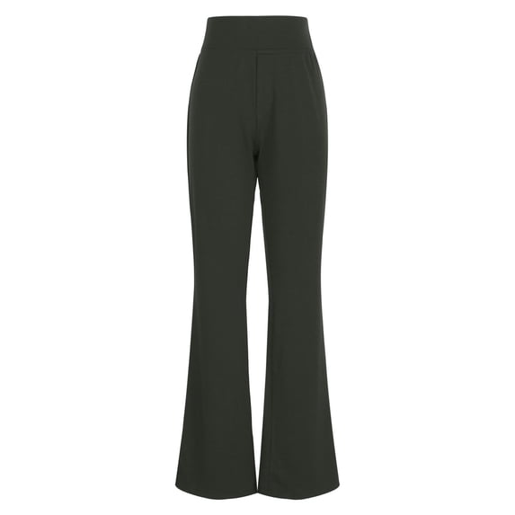 Bootcut Dress Pants For Women Solid High Waisted Straight Pant Regular Business Casual Work Trousers With Pockets