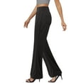 thumbnail image 1 of Bootcut Dress Pants for Women Solid High Waisted Straight Pant Regular Business Casual Work Trousers with Pockets Womens Pants Casual Work Elastic Women's Casual Pants Size Tall Womens Pants, 1 of 3