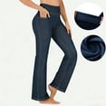 thumbnail image 1 of Bootcut Pants for Women High Waisted Tummy Control Workout Flare Leggings Stretchy Butt Lifting Soft Denim Pants with Pockets Light Blue Pant,Size S-3XL, 1 of 10