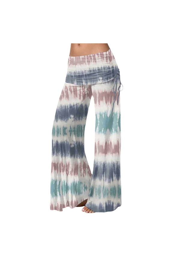 Bootcut Yoga Pants Women High Waist Flared Leggings Lightweight Palazzo Workout Trousers Stretchy Casual Yoga Bottoms for Lounging