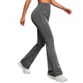 thumbnail image 1 of Bootcut Yoga Pants for Women High Waisted Flare Leg Trousers Running Workout Leggings with Pockets Solid Color Fashion Sports Pants, 1 of 9
