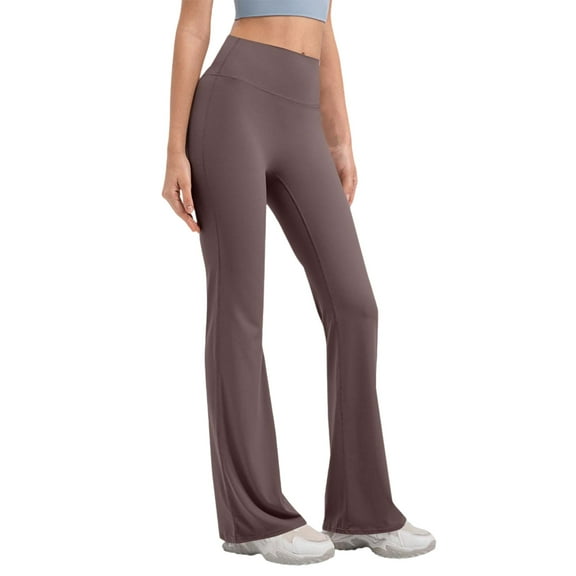 Bootcut Yoga Pants for Women Solid Color High Waist Sports Leggings Trouser Style Flare Leg Yoga Pants Workout Running Leggings