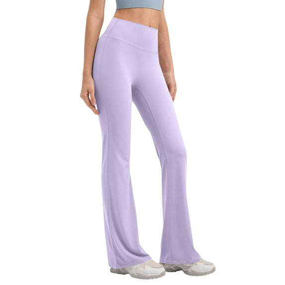 Bootcut Yoga Pants for Women Solid Color High Waist Sports Leggings Trouser Style Flare Leg Yoga Pants Workout Running Leggings