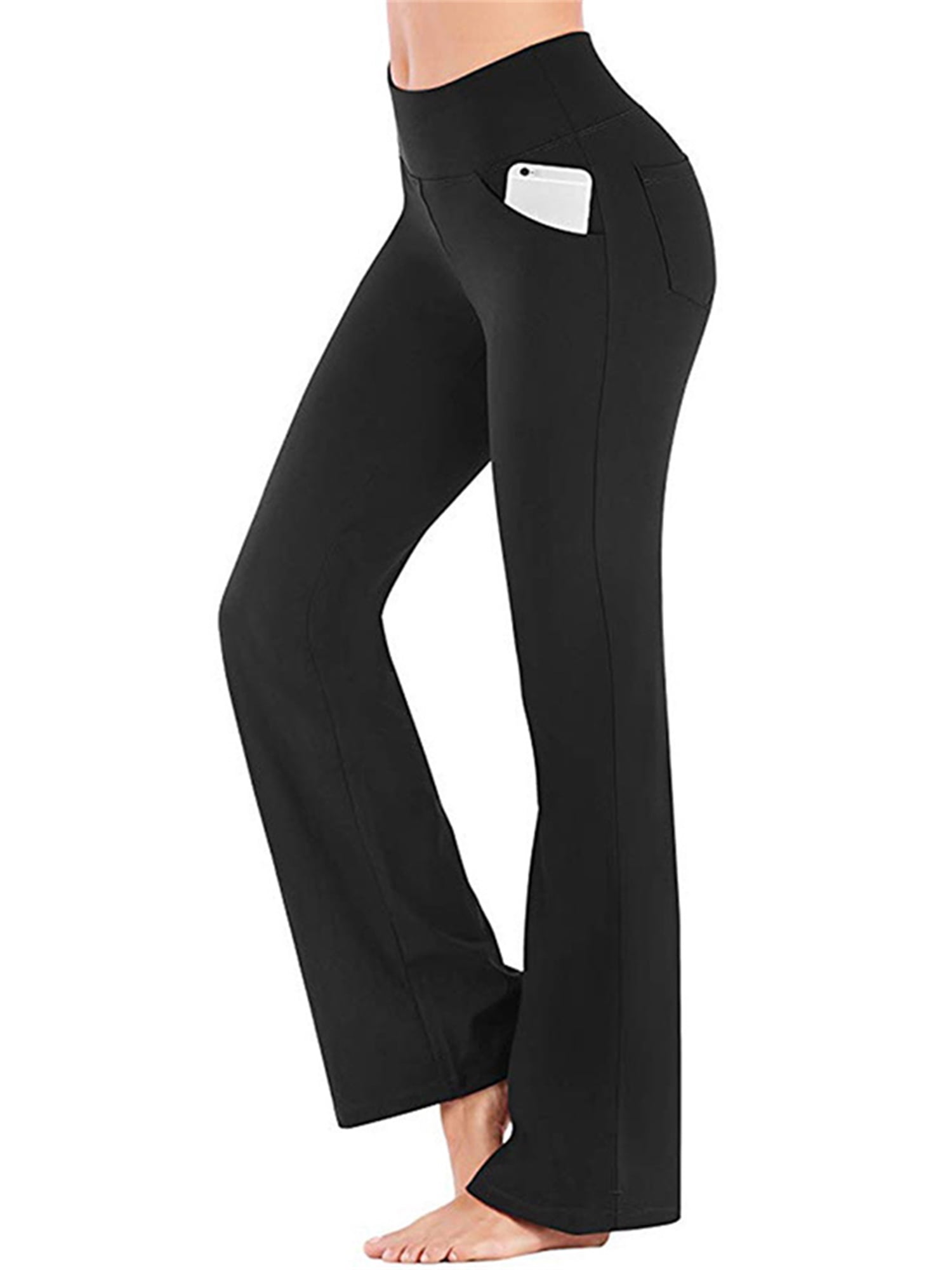 TIMIFIS Bootcut Yoga Pants with Pockets for Women High Waist Workout  Bootleg Pants Tummy Control, Work Pants for Women 