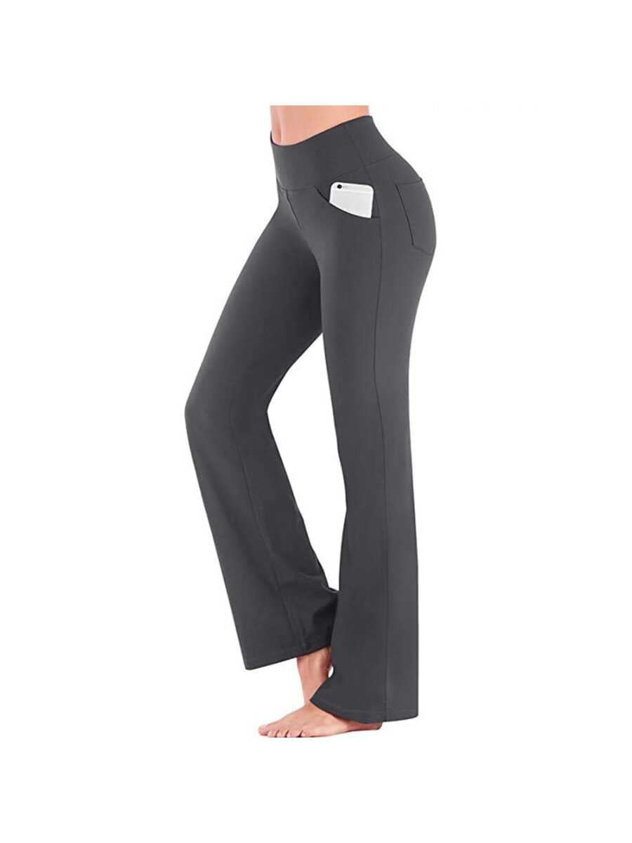 Bootcut Yoga Pants with Pockets for Women High Waist Workout Bootleg