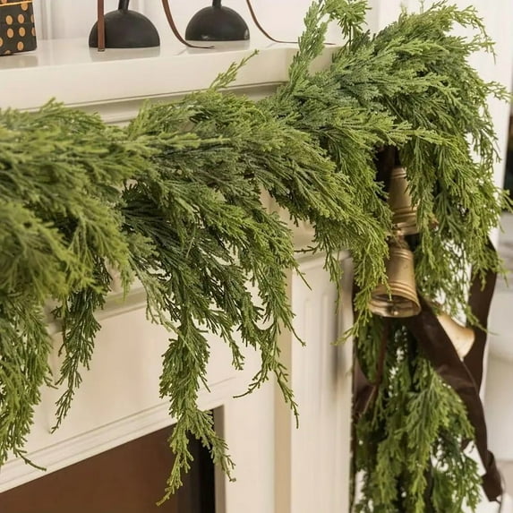 Bootesun 9FT Cedar Christmas Garland, Christmas Garland Decorations, Table Runner Centerpiece, Christmas Garland Outdoor, Holiday Decorations for Winter Christmas New Year