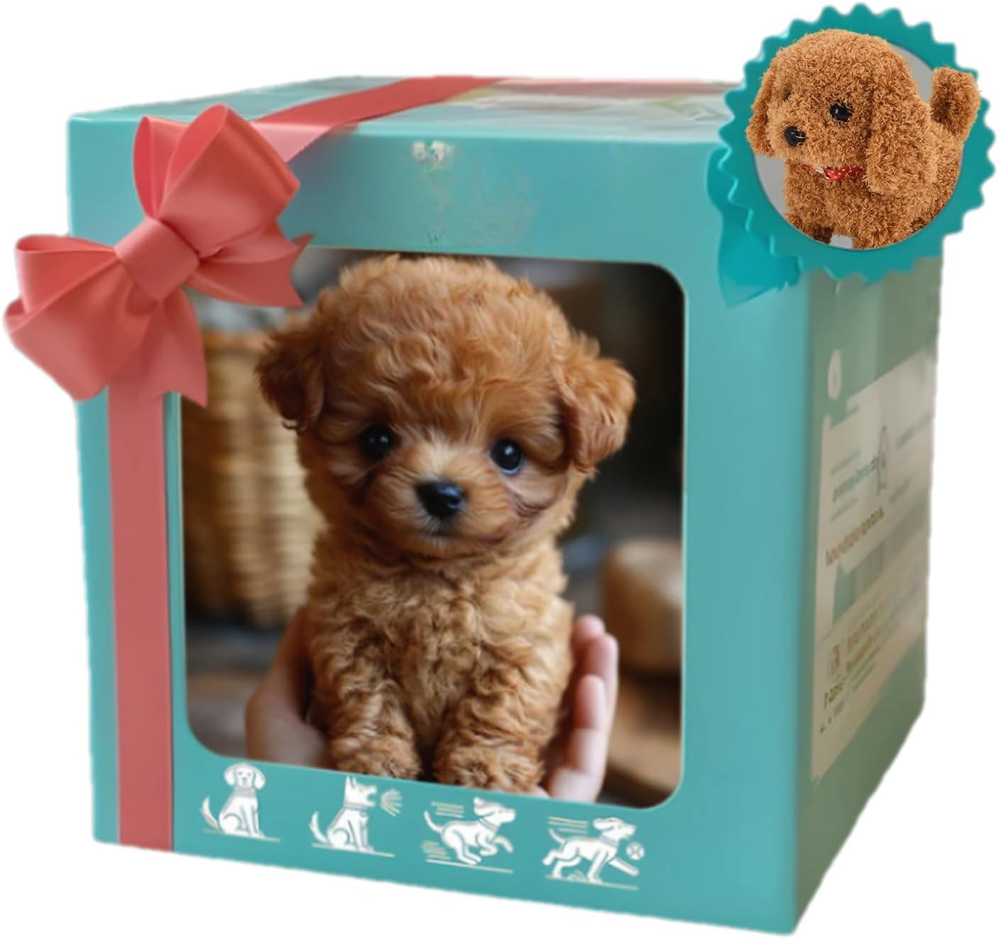 LICHENGTAI Plüschhund 'Lucky' – Realistischer Teddy-Hund, 18 Cm, Superweich & Kuschelig