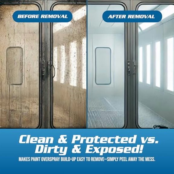Booth Coat 5140 - Water-Based Clear Peelable Booth Coating for Protecting Walls, Floors, Ceilings & Light Fixtures (1 Gal)