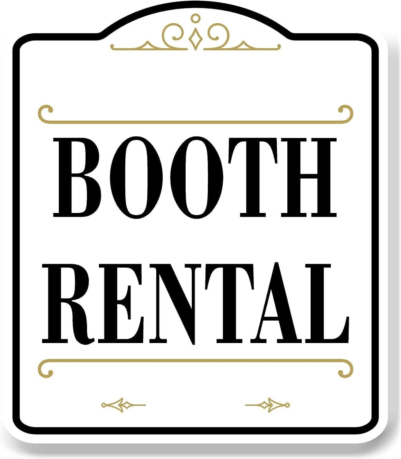 Booth Rental Vintage WB Aluminum Composite Sign 15''x18'' - Walmart.com