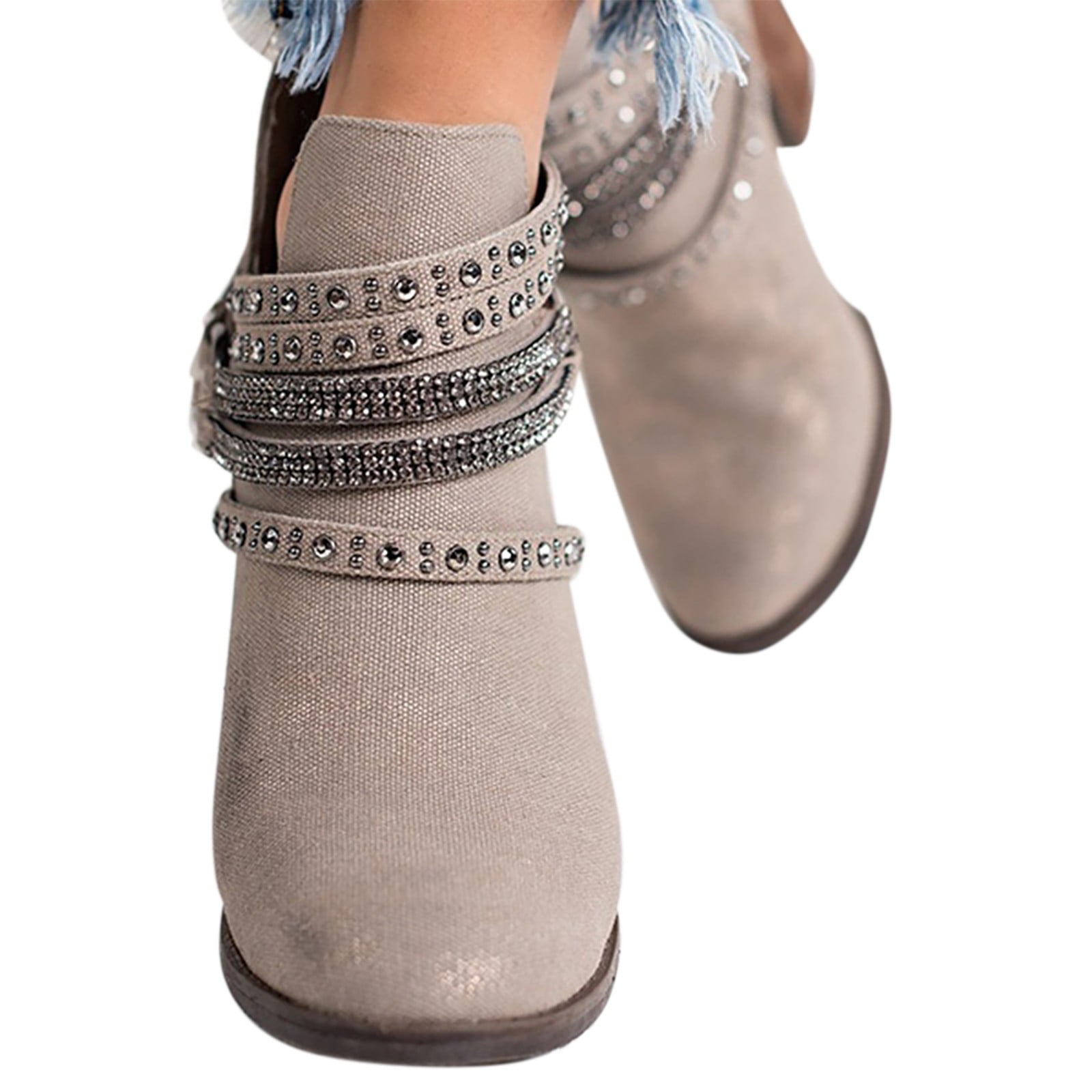 Booties for Bomen 2022 Women's European And ACross Border Coarse Heel