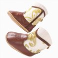 thumbnail image 1 of Booties for Baby & Toddler Cowboy Cowgirl Boots Infant Western Boots Toddler Boys Girls Round Toe Riding Mid Calf Boots Size 0-3 Months, 1 of 9