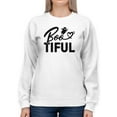 thumbnail image 1 of Bootiful. Cute Ghost And Heart Sweatshirt Women -Image by Shutterstock, Female Small, 1 of 4