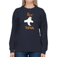 thumbnail image 1 of Bootiful. Ghost W Glitter Sweatshirt Women -Image by Shutterstock, Female x-Large, 1 of 4