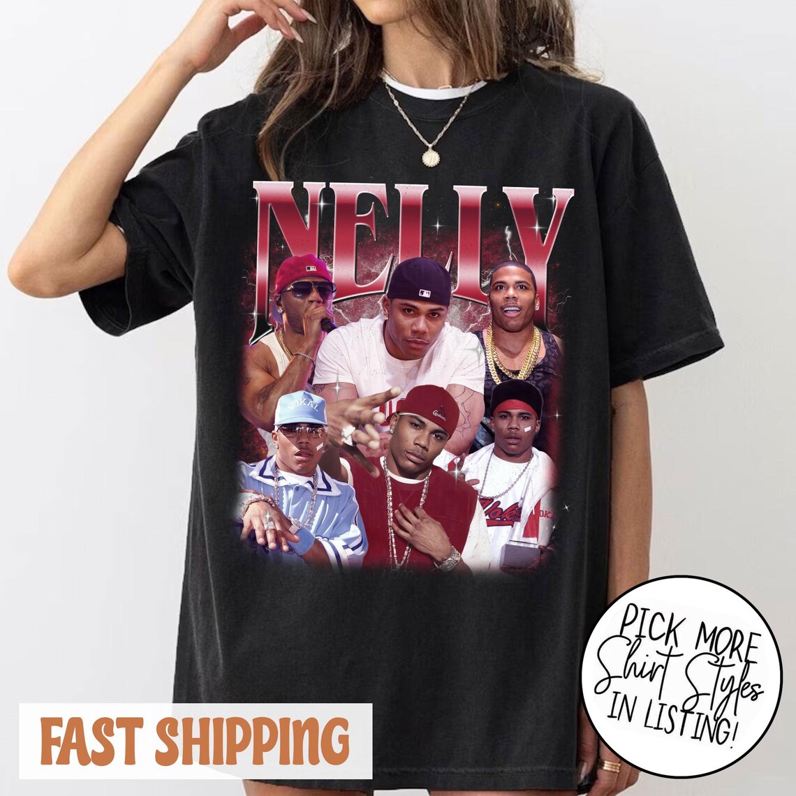 Bootleg Nelly Rapper Vintage 90s Graphic T-shirt, Nelly Shirt, Retro ...