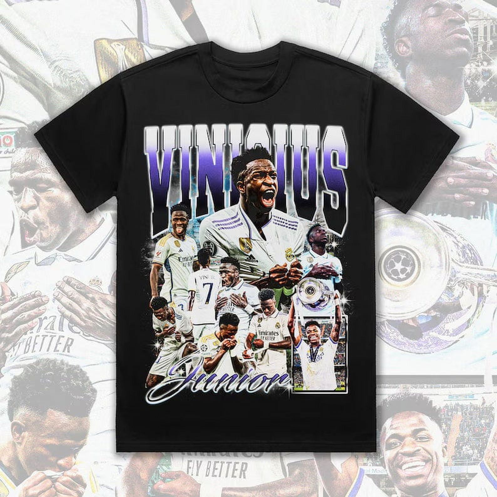 Bootleg Vintage 90s Style Vinicius Junior T-Shirt Real Madrid Vini Jr - Walmart.com