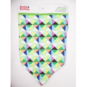 Boots & Barkley Poly D Suede Geo Print Dog Pet Bandana, One Size Fits Most