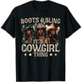 thumbnail image 1 of Boots & Bling its a Cowgirl Thing Black Cowgirl Melanin T-Shirt tee, 1 of 4