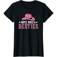 thumbnail image 1 of Boots Booze And Besties Girls Trip Sister Squad Matching T-Shirt, 1 of 4