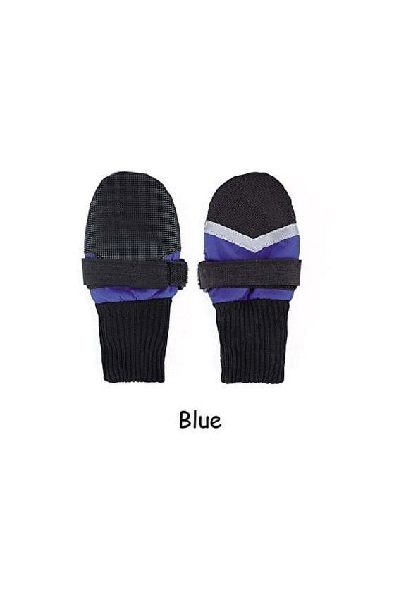 Boots For Dogs Reflective Durable Fleece Lined All Weather Non-Skid Dog Shoes (xxSmall Blue)