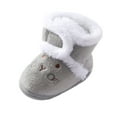 thumbnail image 1 of Boots Gift for Girls Infant Shoes Baby Boys Girls Slippers Cozy Fleece Booties First Walking Shoes Warm Socks Newborn Crib Shoes Save Big, 1 of 7