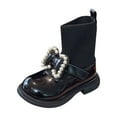 Boots for Girls 2024 Bota De Criana Pearl Chain Korean Style Autumn
