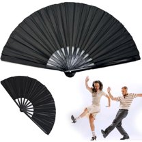 For Boots On The Ground Fan, 2025 New For Boots on The Ground Hand Fan, Holographic Folding Hand Fan for Line Dancing, Large Clack Fans with Laser Colors