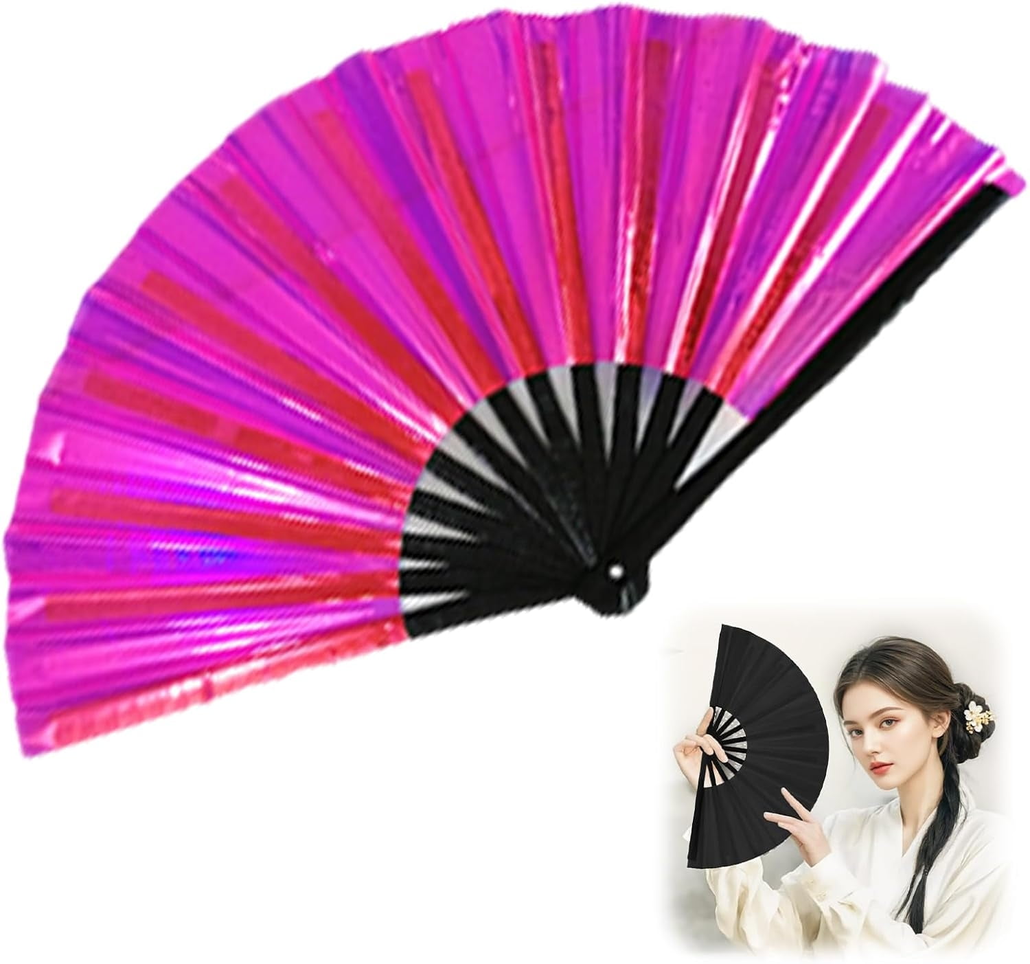 Boots On The Ground Handheld Fan 2 Pack 2025 New Large Folding Hand Fan Line Dance Popping Fan,Clap Fans For Line Dancing,Foldable Boots On The Ground Clack Fan For Concert Party Festival