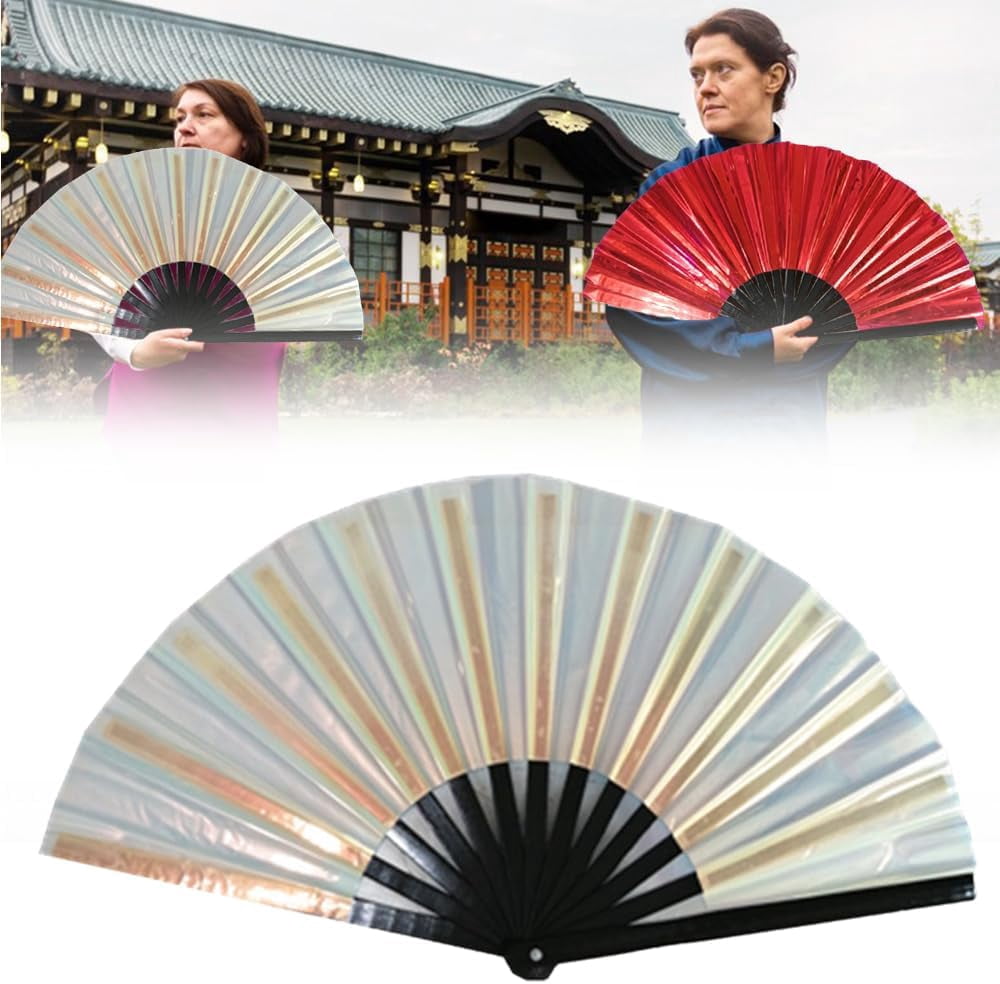 Boots on The Ground Fan, 2025 New Large Holographic Folding Hand Fan ...