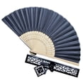 thumbnail image 1 of For Boots On The Ground Fan, For Boots on The Ground Hand Fan, Holographic Folding Hand Fan for Line Dancing, Large Clack Fans with Laser Colors (Black), 1 of 2