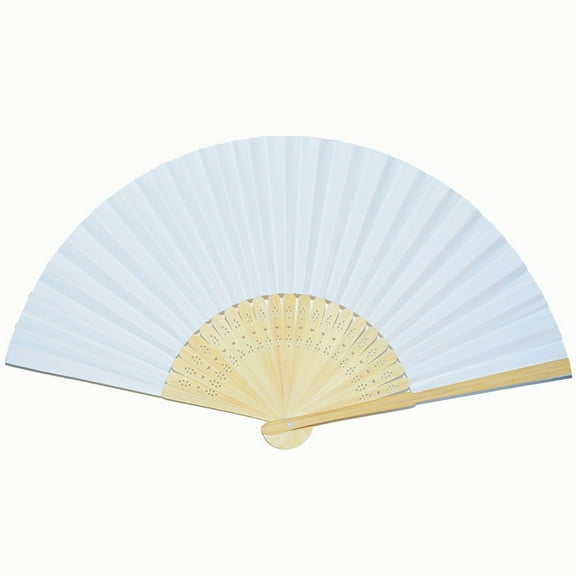 For Boots On The Ground Fan, For Boots on The Ground Hand Fan, Holographic Folding Hand Fan for Line Dancing, Large Clack Fans with Laser Colors (White)