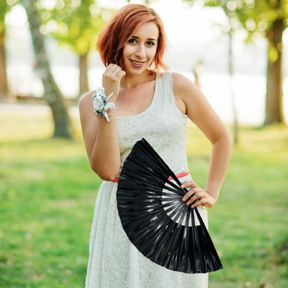 Boots On The Ground Fan,Fans For Line Dancing,Line Dance Popping Fanlarge Holographic Folding Hand Fan, Clap Fans For Line Dancing,Foldable Craft Holding Laser Colors Hand Fan,For Line Dancing,10 Inch