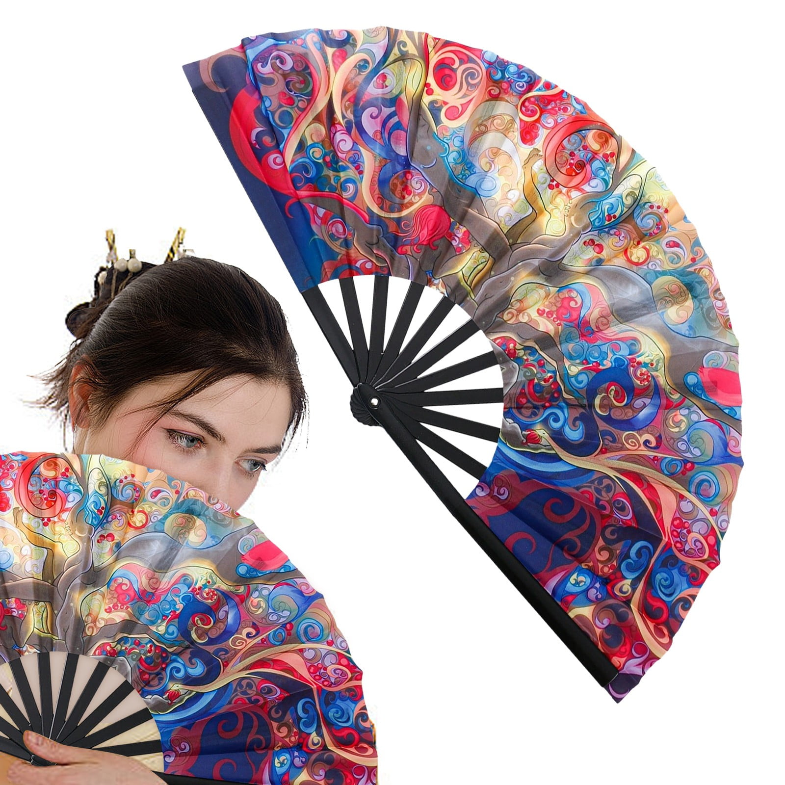 Boots on the Ground Fan – Large Holographic Folding Handheld Fan for ...