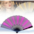 thumbnail image 1 of Boots on The Ground Fan, Party LED Hand Fan, Light up Fans for Line Clacking Dancing for Women Foldable, Line Dance Popping Fans, Hand Fan Glowing Stage Performance, Birthday Wedding Decor (Pink), 1 of 8