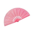 thumbnail image 1 of Boots on The Ground Fans Large Fold Fans, Line Dance Popping Fan, Decorative Folding Fans, Chinese Vintage Retro Fabric Fans, for Performance, Dance, Wedding, Party & Gift (Pink), 1 of 3