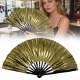thumbnail image 1 of Boots On The Ground Hand Fan, Large Rave Folding Hand Fan for Men/Women, Holographic Folding Fan, Holographic Folding Popping Line Dance Fan, Handheld Clacking Fans, 1 of 7