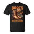 thumbnail image 1 of Boots on the Ground T-Shirt – Cowboy & Cowgirl Western Line Dance Shirt, Fun Boots & Country Vibes, Country Music & Dance Apparel for Linedance Lovers, 1 of 3