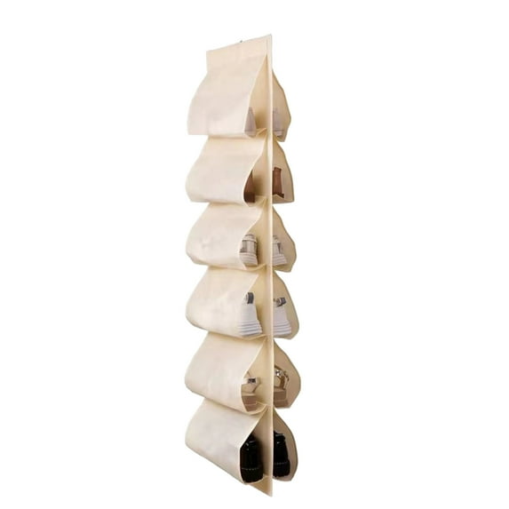 Boots Hanging Shoe Organizer for Closet Storage Shoes,Hanging Shoe Organizer for Closet with 12 Large Pockets Roating Hanger for Storage Mens Shoes, Clothes,Also Can Used As Travel Shoe Rack Hanging