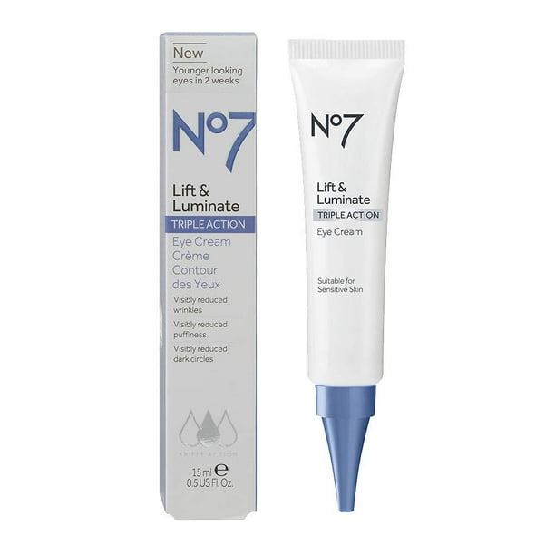 Boots No7 Lift & Luminate Triple Action Eye Cream, 15 ml