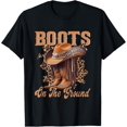thumbnail image 1 of Boots On The Ground Boot Cowboy Western Women Girl T-Shirt Unisex S-5XL Hot Trending Shirt, Vintage Birthday Gift, 1 of 3