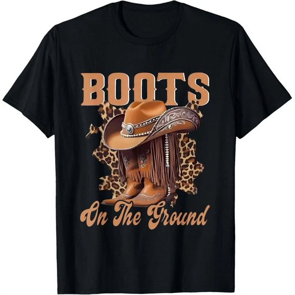 Boots On The Ground Boot Cowboy Western Women Girl T-Shirt Unisex S-5XL Hot Trending Shirt, Vintage Birthday Gift