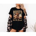 thumbnail image 1 of Boots On The Ground Cowgirl Line Dance Boot Cowboy Western T-shirt, Boots On The Ground Gifts T-shirt, Line Dance Boot Cowboy Western T-shirt., 1 of 5