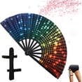 thumbnail image 1 of Boots On The Ground Hand Fan with Holster,Fans for Line Dancing Snap,Iridescent Clack Hand Fans,Clack Fan,Handheld Fan Foldable Line Dance (Color), 1 of 8
