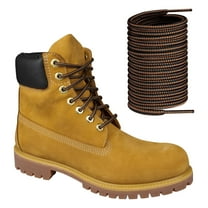 Boots Shoe Laces for Timberland Work Hiking Hunting Round Replacement Shoelaces(Color:Black&Brown,Size:62Inch)