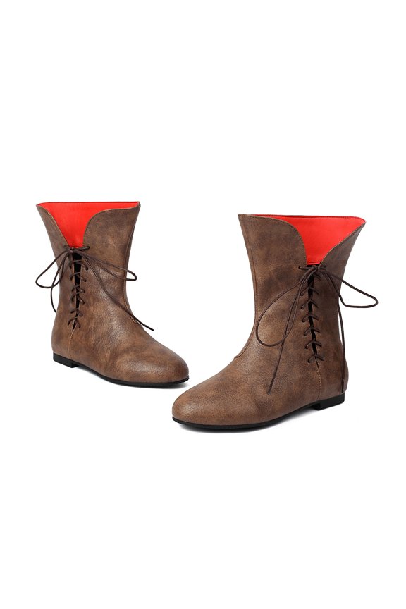 Boots Stage Stage Props Boots With Side Straps Flat Bottomed Midsole Women's Boots