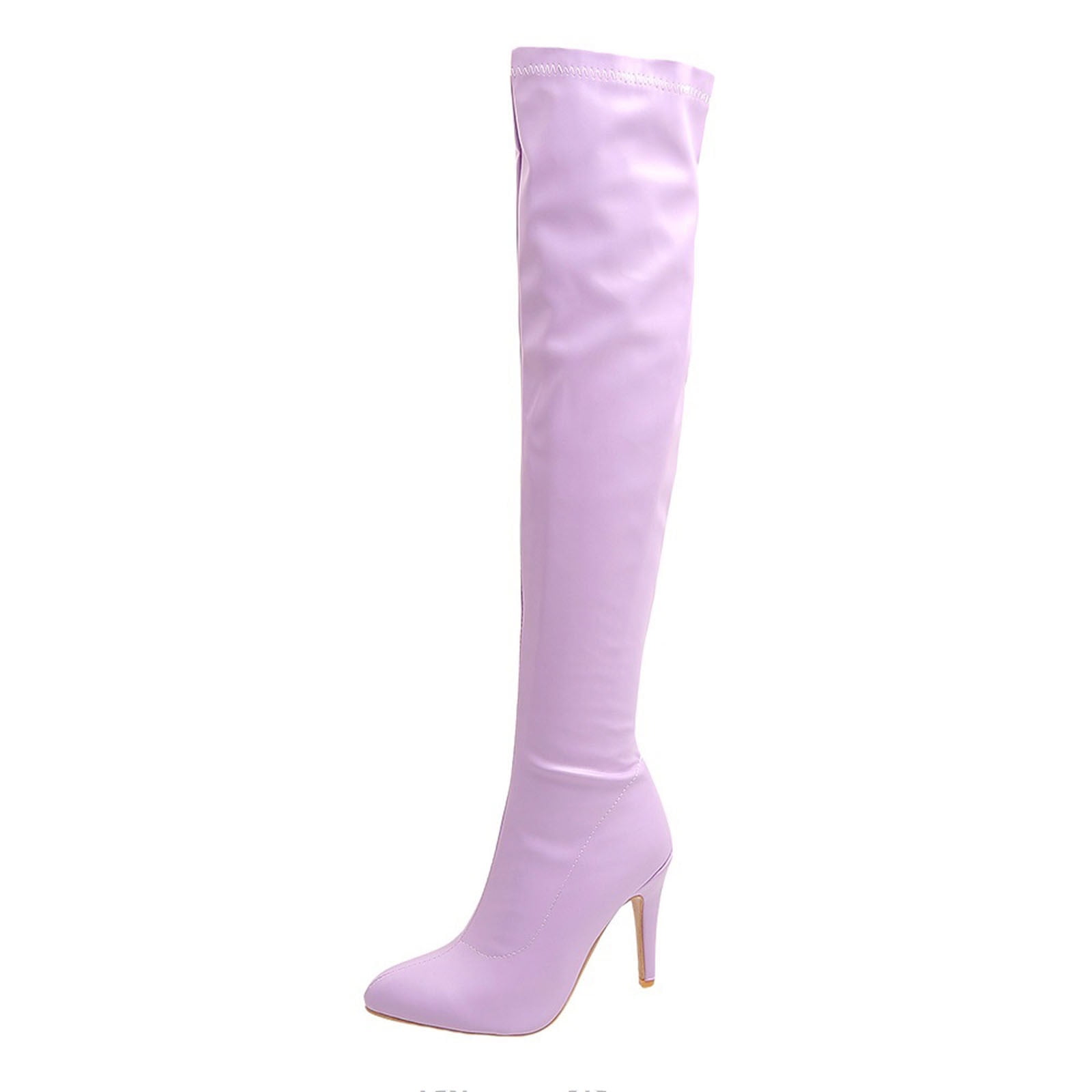 CUTEHEELS Women's Over-The-Knee Boots With Chunky Heel - Casual Rounded Toe Boots 5 thumbnail image