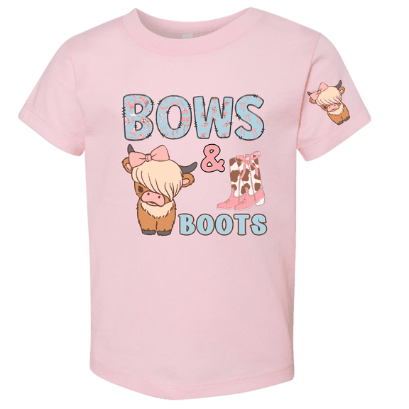 Boots and Bows Cowgirl T Shirt (Toddler Girls)